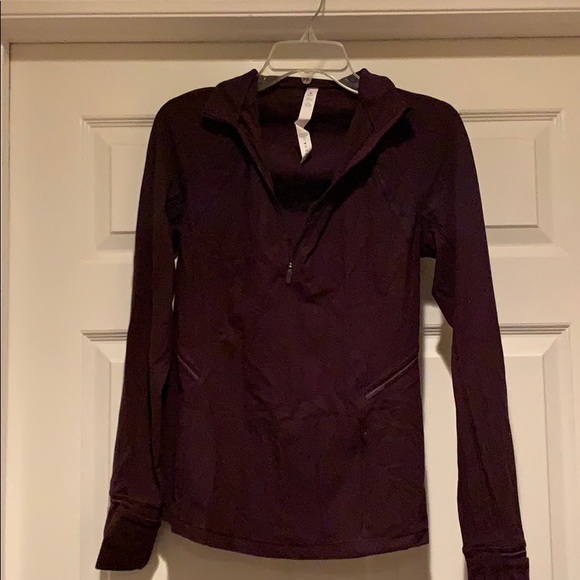 lululemon athletica Tops - Lululemon Half zip long sleeve, plum, size 6